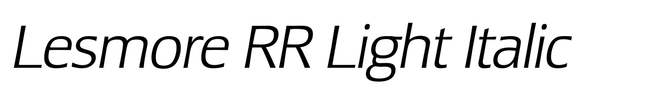 Lesmore RR Light Italic